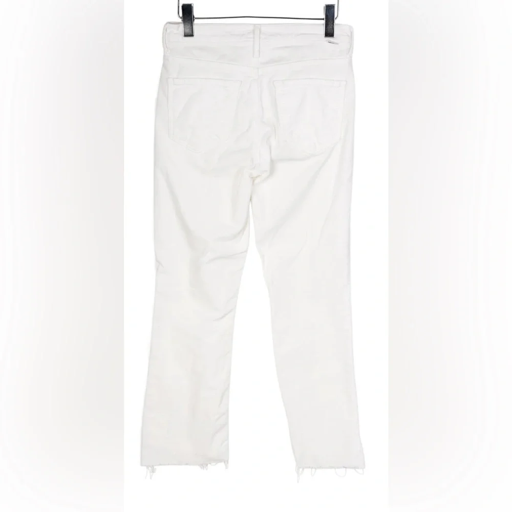 Mother jeans corduroy straight leg size 26 white the insider crop step fray - Picture 3 of 12